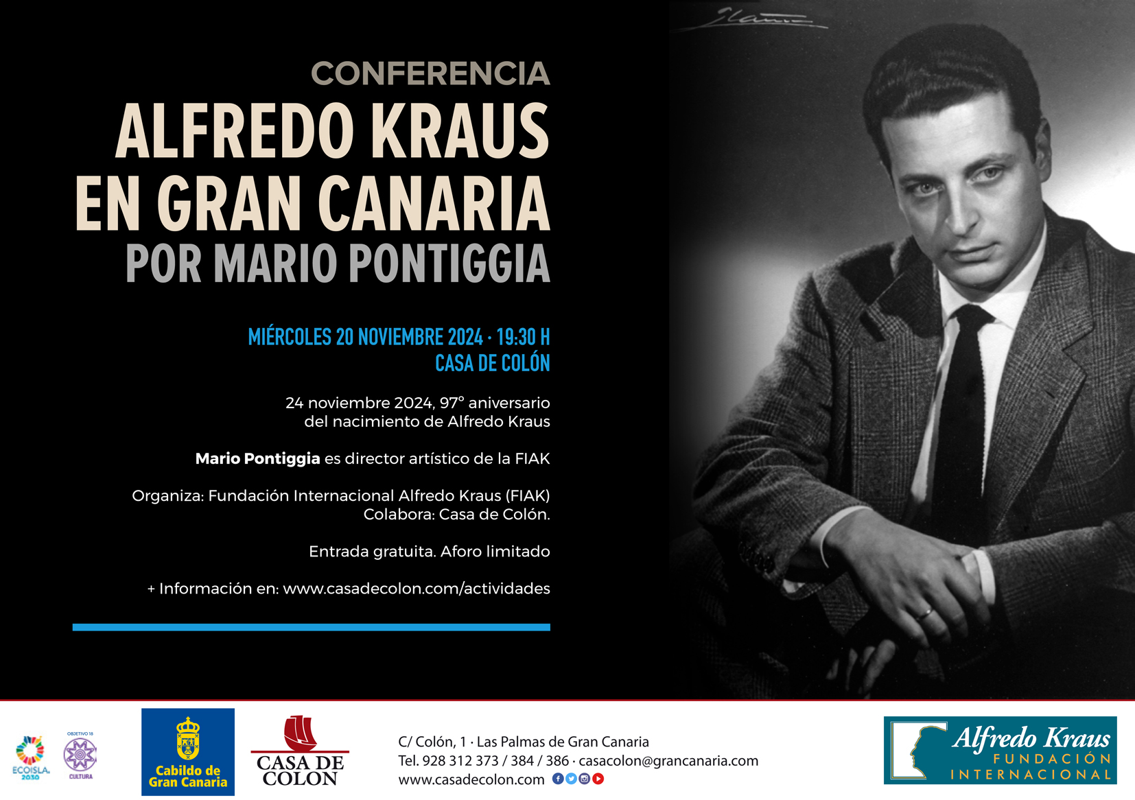 Conferencia “Alfredo Kraus en Gran Canaria”