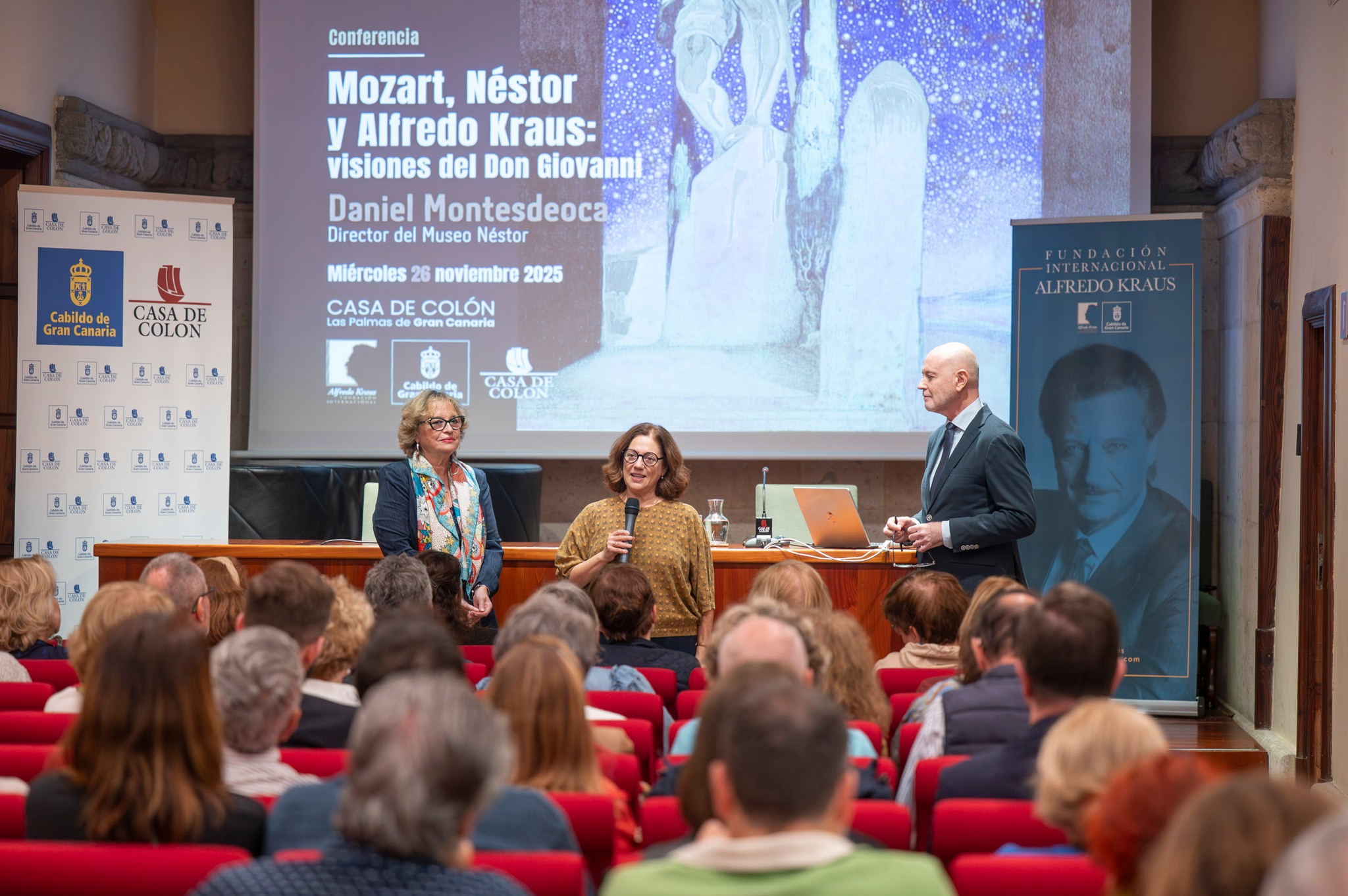 Daniel Montesdeoca ofrece la conferencia “Mozart, Néstor y Alfredo Kraus: Visiones del Don Giovanni”, en la Casa de Colón